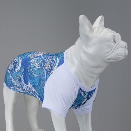 Lindodogs - Blue Flowers Dog Tshirt