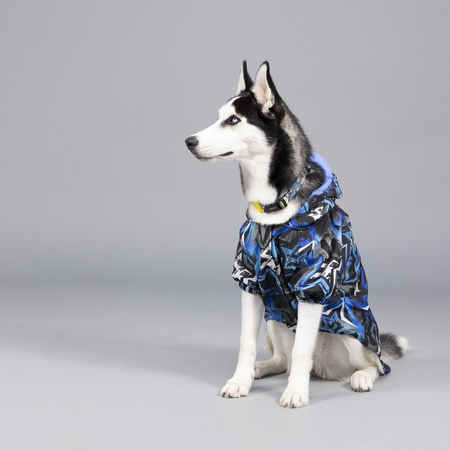 Lindodogs - Blue Star Polar Fleece Waterproof Raincoat (1) Lindodogs - Blue Star Polar Fleece Waterproof Raincoat (1)
