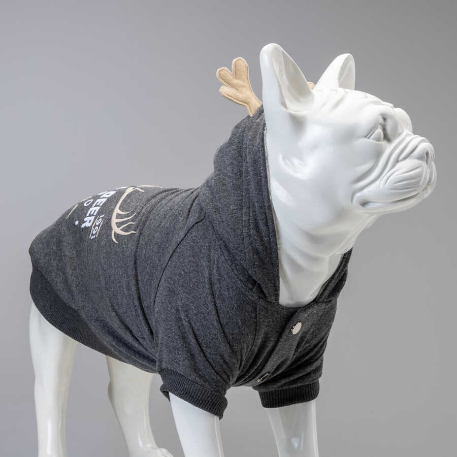 North Deer Antrasit Küçük ve Orta Irk Köpek Sweatshirt