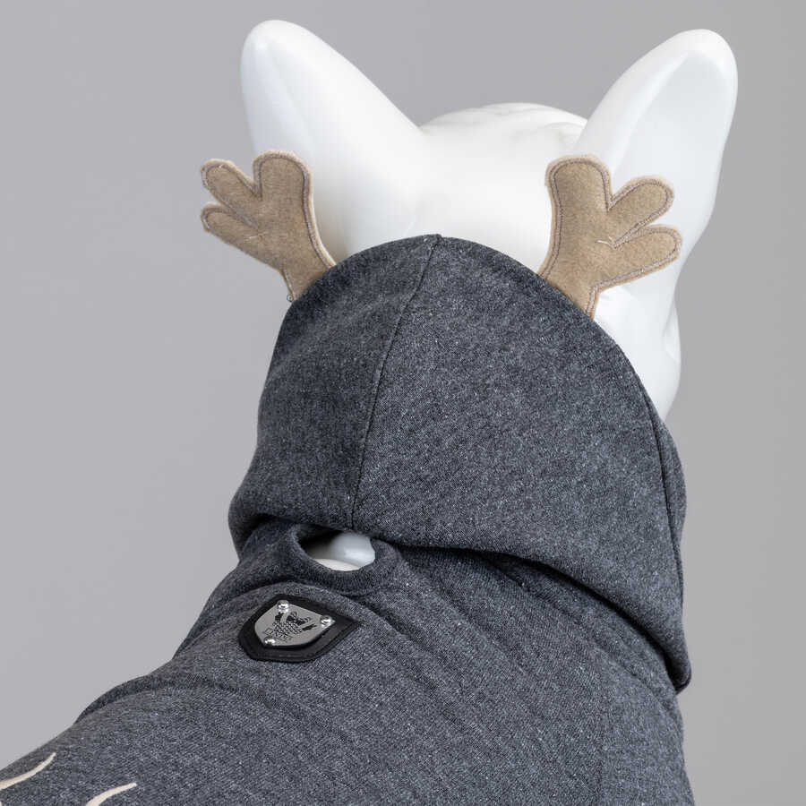 North Deer Antrasit Küçük ve Orta Irk Köpek Sweatshirt